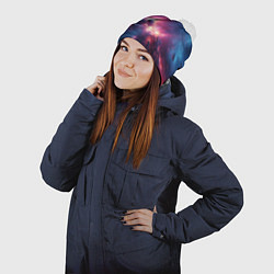 Шапка с помпоном Взрыв в космосе, цвет: 3D-белый — фото 2