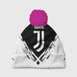 Шапка с помпоном Juventus sport geometry fc club, цвет: 3D-малиновый
