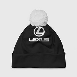 Шапка c помпоном Lexus white logo