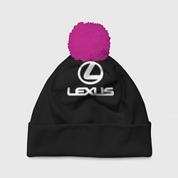 Шапка с помпоном Lexus white logo, цвет: 3D-малиновый