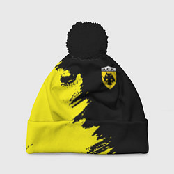 Шапка c помпоном AEK sport color yellow