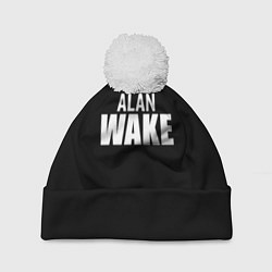 Шапка c помпоном Alan Wake white logo