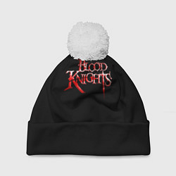 Шапка с помпоном Blood Knights logo rpg, цвет: 3D-белый