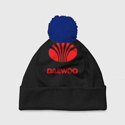 Шапка с помпоном Daewoo red logo, цвет: 3D-тёмно-синий