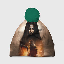 Шапка с помпоном Альма Вейд Fear город и герой, цвет: 3D-зеленый