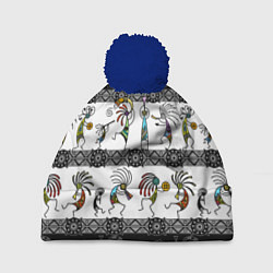 Шапка c помпоном Кокопелли - боги индейцев хайда