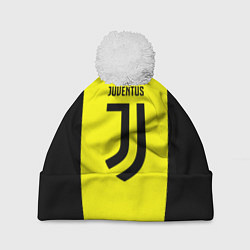 Шапка с помпоном Juventus sport geometry yellow, цвет: 3D-белый