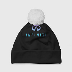 Шапка с помпоном Infiniti logo neon, цвет: 3D-белый