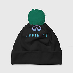 Шапка с помпоном Infiniti logo neon, цвет: 3D-зеленый