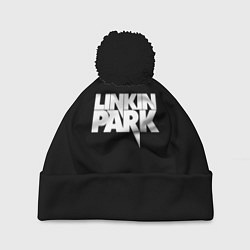 Шапка c помпоном Lnkin park logo white