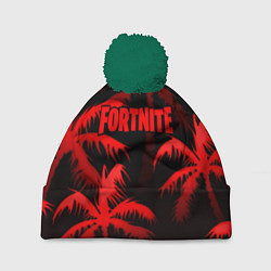 Шапка с помпоном Fortnite tropic red, цвет: 3D-зеленый