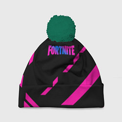 Шапка с помпоном Fortnite geometry pink, цвет: 3D-зеленый