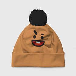 Шапка с помпоном BT21 Shooky, цвет: 3D-черный