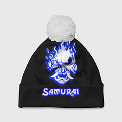 Шапка c помпоном Samurai logo ghost