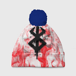 Шапка с помпоном Берсерк лого в огне, цвет: 3D-тёмно-синий