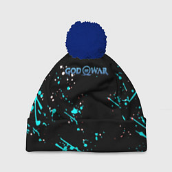Шапка с помпоном God of war краски всплеск, цвет: 3D-тёмно-синий