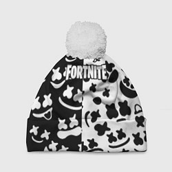 Шапка с помпоном Fortnite patten Marshmello, цвет: 3D-белый