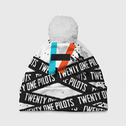 Шапка с помпоном Twenty one pilots rock, цвет: 3D-белый