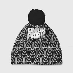 Шапка c помпоном Linkin park pattern