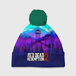 Шапка с помпоном Red Dead Redemption rockstar, цвет: 3D-зеленый