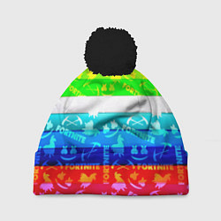 Шапка с помпоном Fortnite color line, цвет: 3D-черный