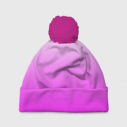 Шапка с помпоном Gradient color pink, цвет: 3D-малиновый