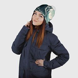 Шапка с помпоном Фантастика город, цвет: 3D-белый — фото 2