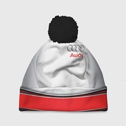 Шапка с помпоном AUDI auto car, цвет: 3D-черный
