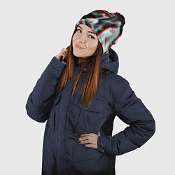 Шапка с помпоном Tekken fire glitch, цвет: 3D-черный — фото 2