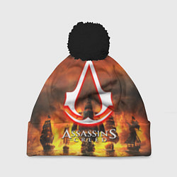 Шапка c помпоном Assassins Creed корабли