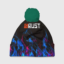 Шапка с помпоном Rust neon flame, цвет: 3D-зеленый