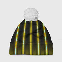 Шапка c помпоном Neon yellow