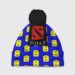 Шапка с помпоном Dota smile pattern, цвет: 3D-черный