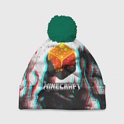 Шапка с помпоном Minecraft glitch, цвет: 3D-зеленый