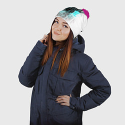 Шапка с помпоном Dead by april краски, цвет: 3D-малиновый — фото 2