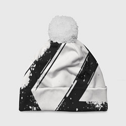Шапка с помпоном Color black white, цвет: 3D-белый