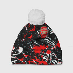 Шапка с помпоном Arsenal краски текстура, цвет: 3D-белый