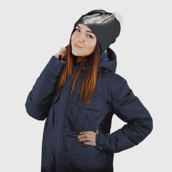 Шапка с помпоном Черепа лошадей - эскиз, цвет: 3D-белый — фото 2