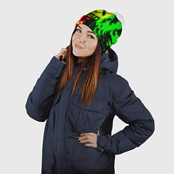 Шапка с помпоном Dota 2 кислотные краски, цвет: 3D-белый — фото 2