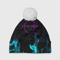 Шапка c помпоном Starfield неоновый огонь