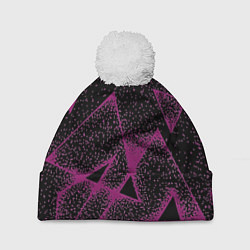 Шапка с помпоном The triangle is pink, цвет: 3D-белый