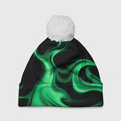 Шапка с помпоном Color green smoke, цвет: 3D-белый