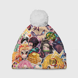 Шапка с помпоном Demon Slayer Blade Favorite Food, цвет: 3D-белый