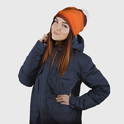 Шапка с помпоном Закат на перевале актопрак, цвет: 3D-белый — фото 2