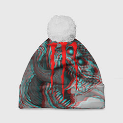 Шапка c помпоном Monster energy glitch