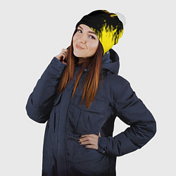 Шапка с помпоном Dayz краски желтые краски, цвет: 3D-белый — фото 2