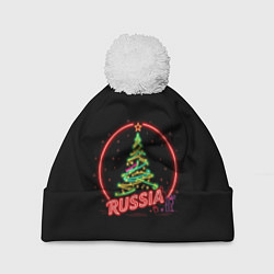 Шапка с помпоном New year, цвет: 3D-белый