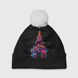 Шапка с помпоном Christmas gifts, цвет: 3D-белый