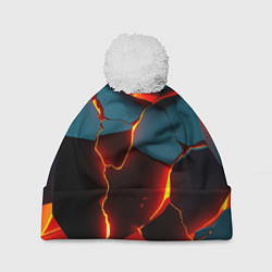 Шапка с помпоном Orange glow, цвет: 3D-белый
