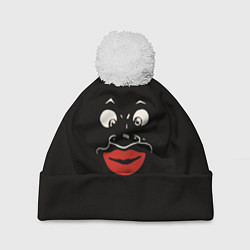 Шапка с помпоном Black face, цвет: 3D-белый
